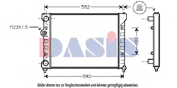 041970N AKS+DASIS Cooling System Radiator, engine cooling