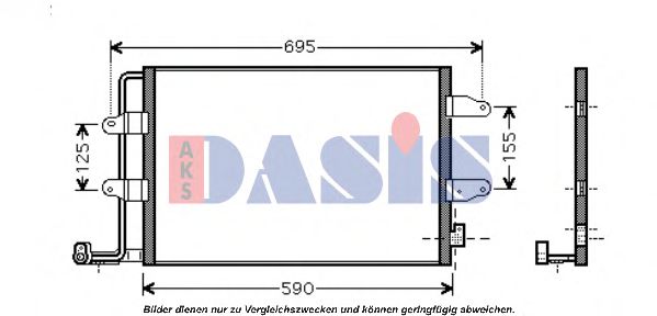 042021N AKS+DASIS Kondensator, Klimaanlage