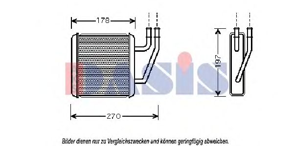 046011N AKS DASIS Heat Exchanger, interior heating