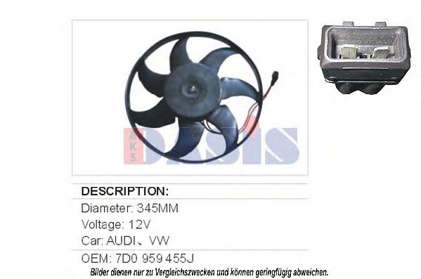 048026N AKS+DASIS Cooling System Fan, radiator