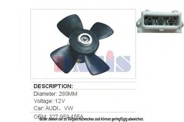 048190N AKS+DASIS Cooling System Fan, radiator
