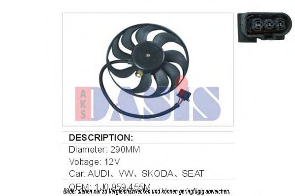 048630N AKS+DASIS Cooling System Fan, radiator