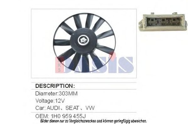 048640N AKS+DASIS Cooling System Fan, radiator