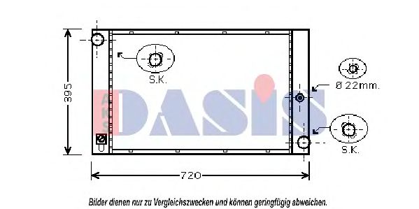 050014N AKS+DASIS Kühler, Motorkühlung