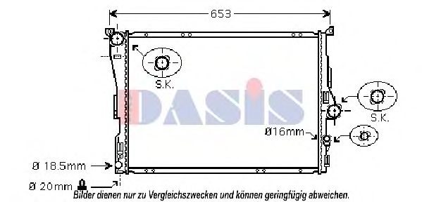 050024N AKS+DASIS Kühler, Motorkühlung