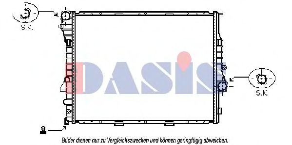 050041N AKS+DASIS Kühler, Motorkühlung