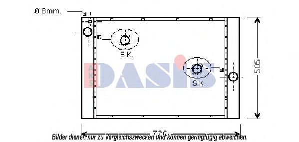 050053N AKS+DASIS Cooling System Radiator, engine cooling