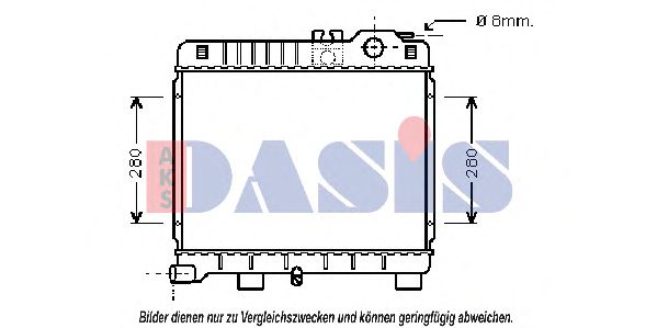 050350N AKS+DASIS Cooling System Radiator, engine cooling