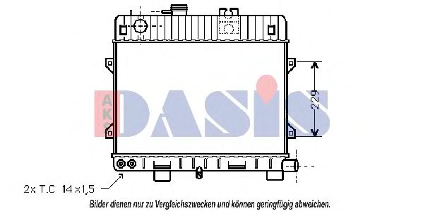 050540N AKS+DASIS Kühler, Motorkühlung
