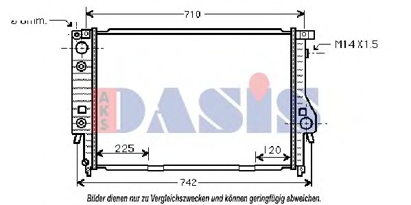 050900N AKS+DASIS Cooling System Radiator, engine cooling