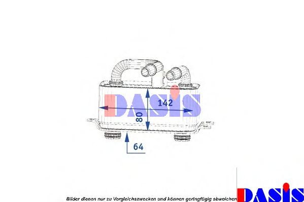 051008N AKS+DASIS Lubrication Oil Cooler, engine oil