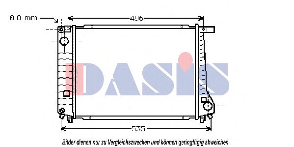 051470N AKS+DASIS Kühler, Motorkühlung