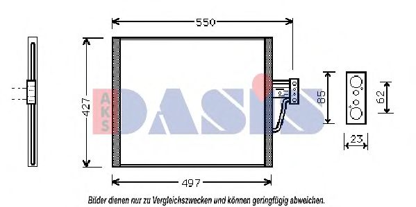 052250N AKS+DASIS Air Conditioning Condenser, air conditioning