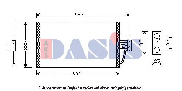 053250N AKS+DASIS Air Conditioning Condenser, air conditioning