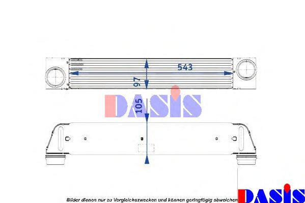 057005N AKS+DASIS Air Supply Intercooler, charger