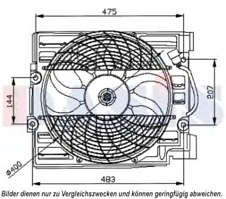 058050N AKS+DASIS Air Conditioning Fan, A/C condenser