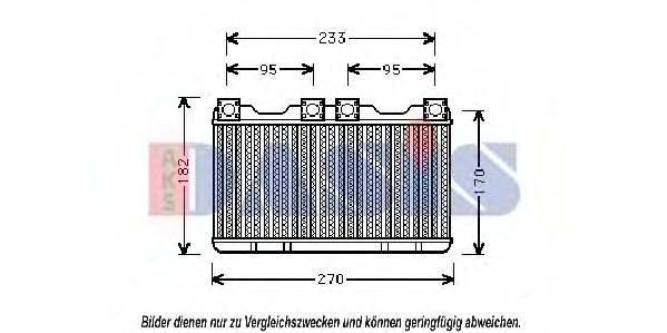 059180N AKS+DASIS Heating / Ventilation Heat Exchanger, interior heating