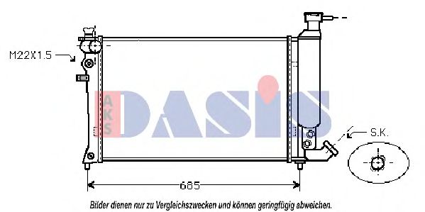 060007N AKS+DASIS Radiator, engine cooling