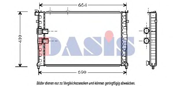 060012N AKS+DASIS Cooling System Radiator, engine cooling