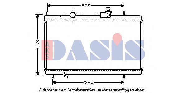 060058N AKS+DASIS Kühler, Motorkühlung