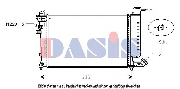 060420N AKS+DASIS Cooling System Radiator, engine cooling