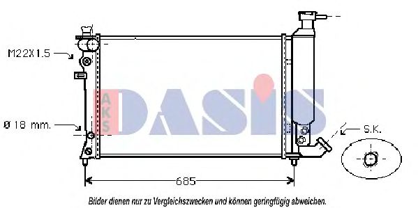 060460N AKS+DASIS Cooling System Radiator, engine cooling