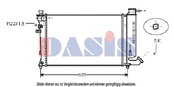 060730N AKS+DASIS Cooling System Radiator, engine cooling