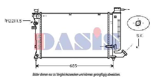 060740N AKS+DASIS Cooling System Radiator, engine cooling