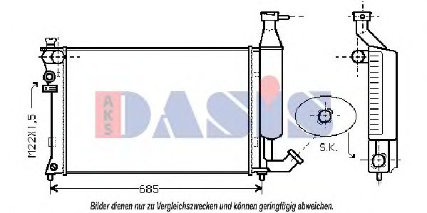 060850N AKS+DASIS Radiator, engine cooling