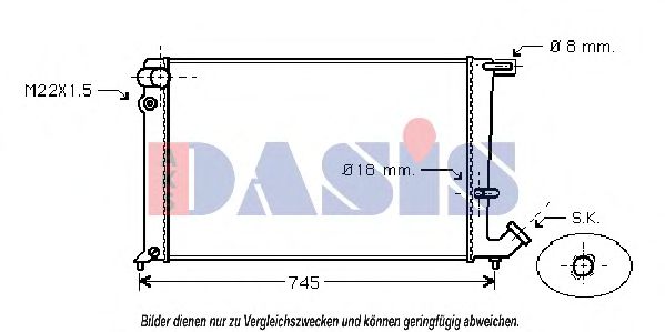 060940N AKS DASIS Kühler, Motorkühlung