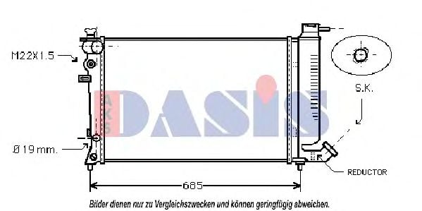 060970N AKS+DASIS Kühler, Motorkühlung