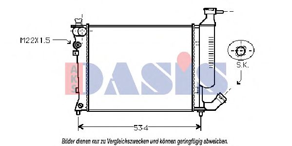 061010N AKS+DASIS Cooling System Radiator, engine cooling