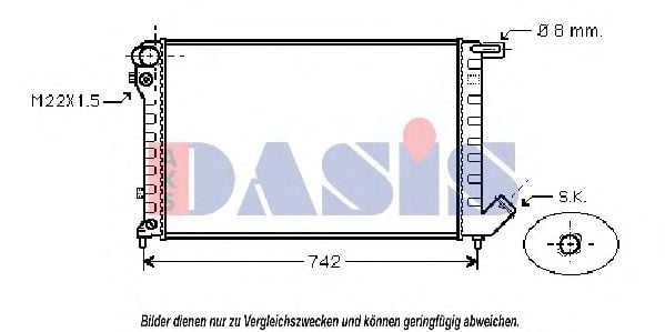 061050N AKS+DASIS Kühler, Motorkühlung