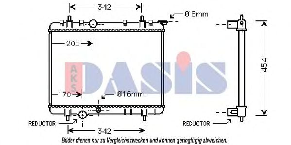 061110N AKS+DASIS Cooling System Radiator, engine cooling