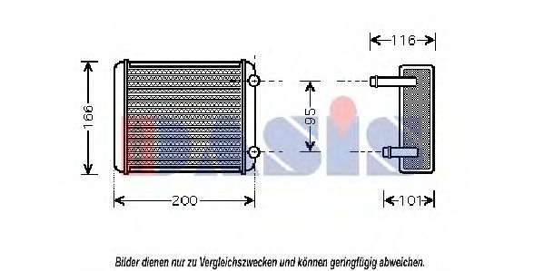 079060N AKS+DASIS Heating / Ventilation Heat Exchanger, interior heating