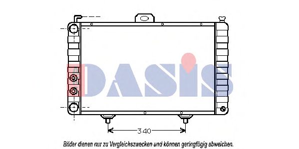 080010N AKS+DASIS Cooling System Radiator, engine cooling