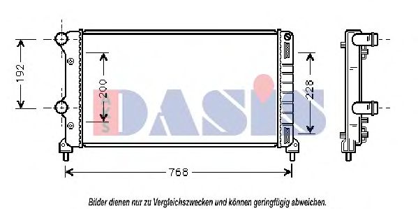 080024N AKS+DASIS Cooling System Radiator, engine cooling