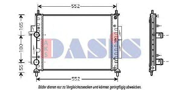 080027N AKS+DASIS Kühler, Motorkühlung