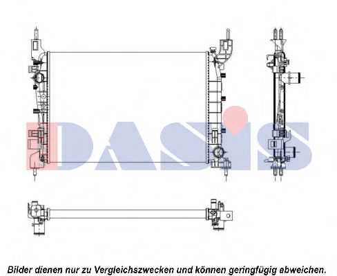 080044N AKS+DASIS Cooling System Radiator, engine cooling