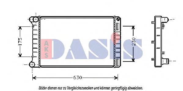 080046N AKS+DASIS Cooling System Radiator, engine cooling