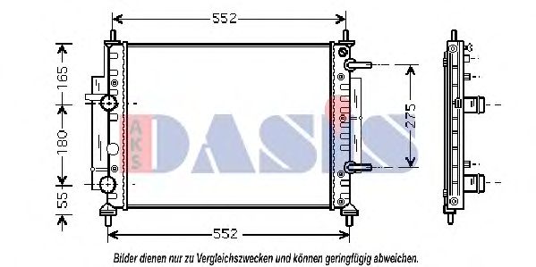 080054N AKS+DASIS Cooling System Radiator, engine cooling