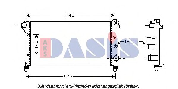 080067N AKS+DASIS Cooling System Radiator, engine cooling