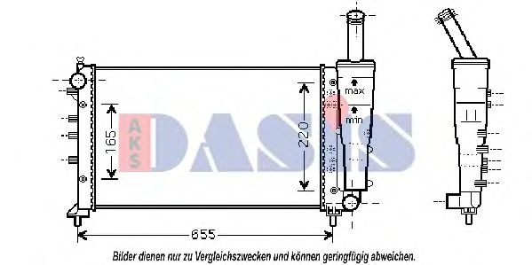 080073N AKS+DASIS Cooling System Radiator, engine cooling