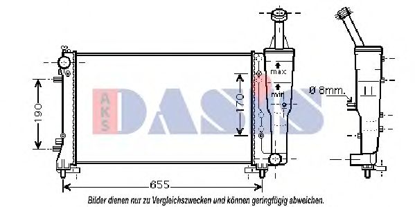 080079N AKS+DASIS Cooling System Radiator, engine cooling