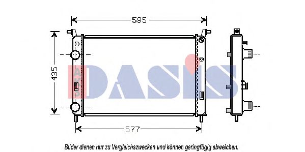 080086N AKS+DASIS Cooling System Radiator, engine cooling