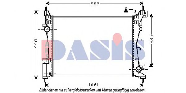 080087N AKS+DASIS Cooling System Radiator, engine cooling