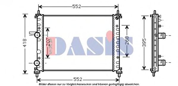 080091N AKS+DASIS Radiator, engine cooling