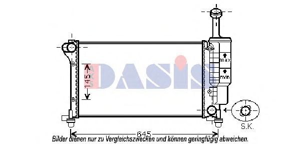 080097N AKS+DASIS Kühler, Motorkühlung