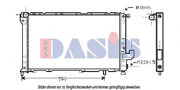080540N AKS+DASIS Cooling System Radiator, engine cooling