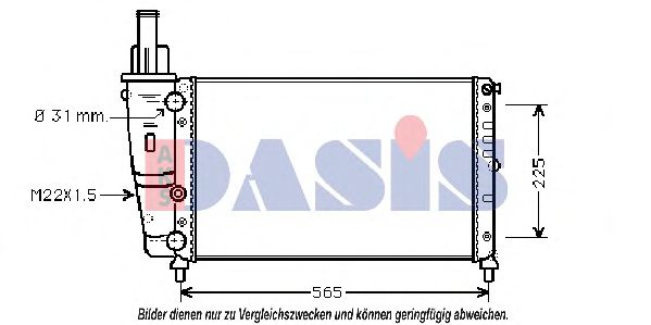080670N AKS+DASIS Cooling System Radiator, engine cooling